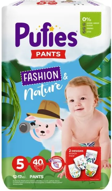 Пелени - гащички Pufies Pants Fashion & Nature 5 Junior 40 бр