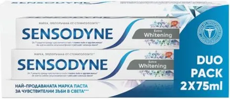 Sensodyne Extra Whitening DUO Паста за зъби 75 мл х 2 бр Комплект