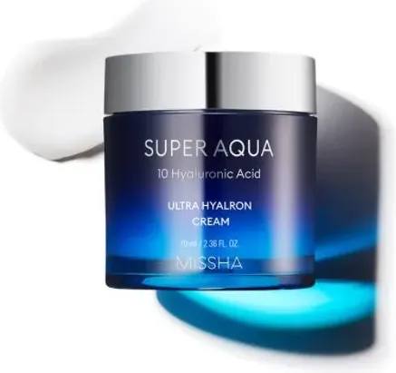 Missha Super Aqua Ultra Hyalron Cream Хидратиращ крем с 10 вида хиалуронова киселина 70 мл