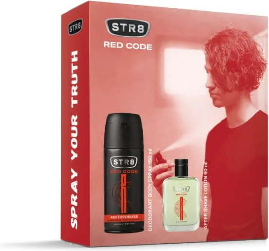 STR8 Red Code Лосион за след бръснене 50 мл + STR8 Red Code Дезодорант спрей за мъже 150 мл Комплект