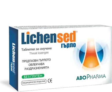 AboPharma Lichensed При болка и раздразнение в гърлото 16 таблетки за смучене