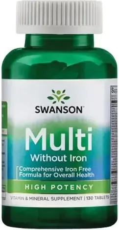 Swanson Multivitamin without Iron Мултивитамини без желязо х130 таблетки