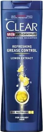 Clear Men Refreshing Grease Control Шампоан за мъже против пърхот с екстракт от лимон 400 мл