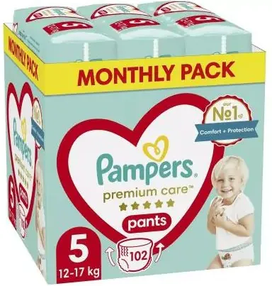 Пелени - гащички Pampers Premium Care Pants Размер 5 102 бр