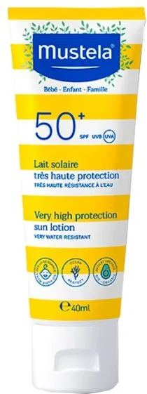 Mustela Слънцезащитен лосион за лице за бебета и деца SPF50+ 40 мл