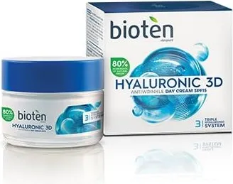 Bioten Hyaluronic 3D Дневен крем за лице против бръчки с хиалуронова киселина SPF15 50 мл