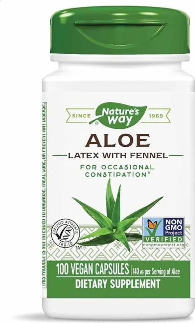 Nature's Way Aloe with Fennel Алое с копър за здрав стомашно-чревен тракт и имунна система 140 мг х100 капсули