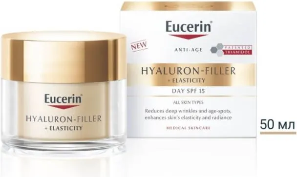 Eucerin Hyaluron-Filler + Elasticity Дневен крем за всеки тип кожа SPF15 50 мл