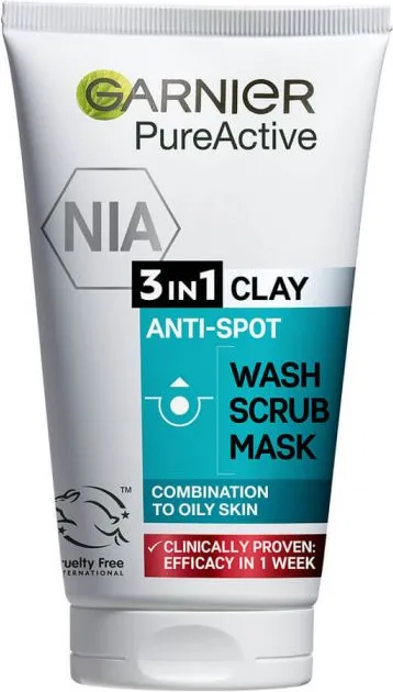 Garnier Skin Naturals Pure Active 3в1 Почистващ гел за лице 150 мл