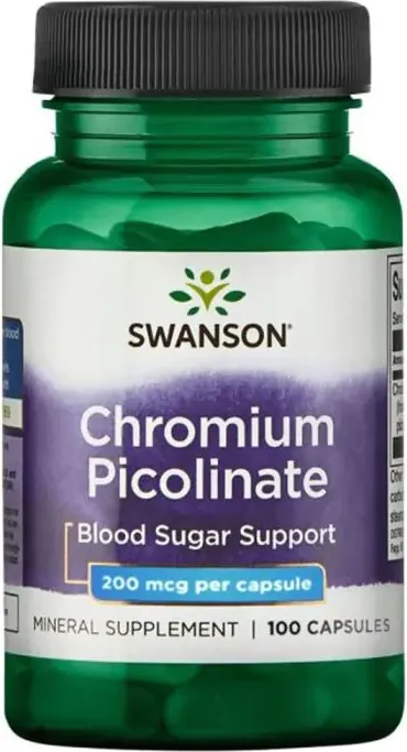 Swanson Chronium Picolinate Хром Пиколинат 200 мкг х 100 капсули