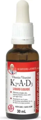 Natural Factors Vitamin/Vitamine K2+A+ D3 поддържа зрението, кожата, костите и зъбите 30 мл х 120 дози