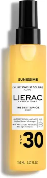 Lierac Sunissime Копринено слънцезащитно олио за тяло SPF30 150 мл