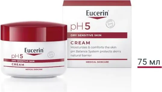 Eucerin pH5 Подхранващ крем за лице и тяло 75 мл