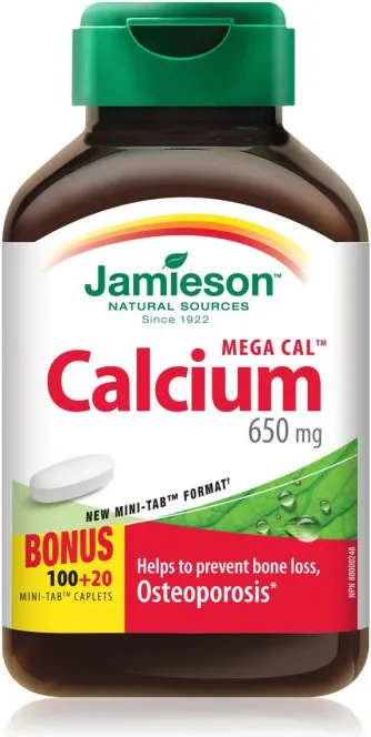 Jamieson Mega Calcium Мега калций 650 мг х 100+20 таблетки