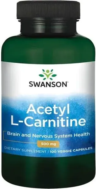 Swanson Acetyl L-Carnitine Ацетил Л-карнитин 500 мг х 100 капсули