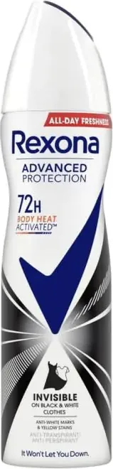 Rexona Advanced Protection Invisible Black & White Дезодорант против изпотяване за жени 150 мл