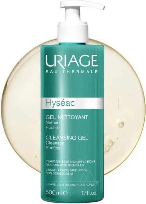 Uriage Hyseac Почистващ гел за лице и тяло за комбинирана до мазна кожа 500 мл