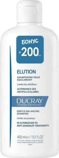 Ducray Elution Нежен балансиращ шампоан 400 мл