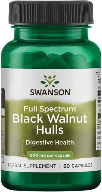 Swanson Black Walnut Hulls Черен орех 500 мг х 60 капсули