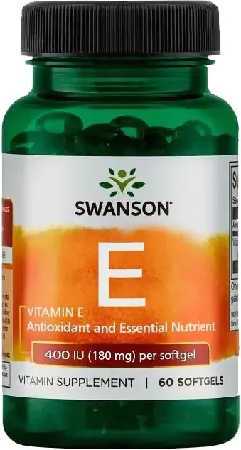 Swanson Vitamin E Витамин Е 400 IU 180 мг х 60 софтгел капсули