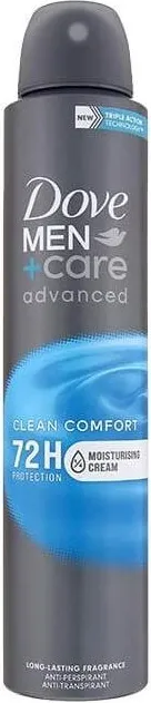 Dove Men+Care Advanced Clean Comfort Дезодорант спрей против изпотяване за мъже 200 мл