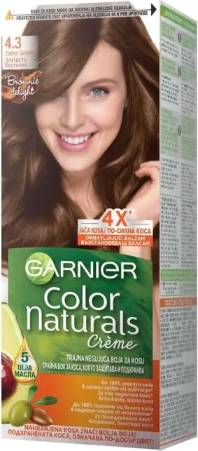 Garnier Color Naturals Трайна боя за коса, 4.3 Golden Brown