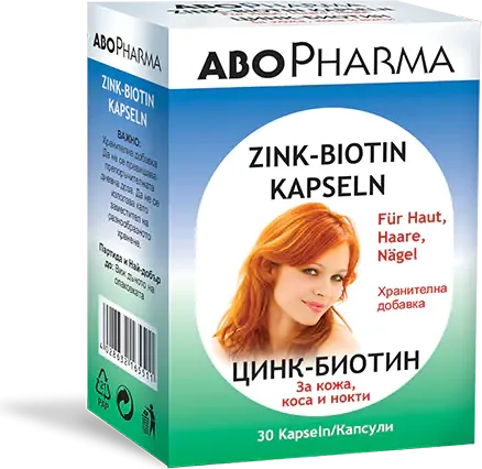 AboPharma Цинк-Биотин 30 капсули