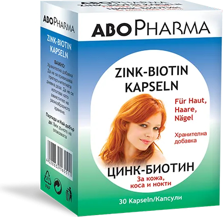 AboPharma Цинк-Биотин 30 капсули