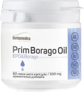Herbamedica Prim Borago Oil Вечерна иглика и Бораго за хормоналната система 500 мг х 60 V капсули