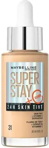 Maybelline SuperStay 24H Skin Tint Тониращ серум за лице с витамин C 30 мл Нюанс 31