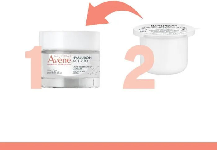 Avene Hyaluron Activ B3 Регенериращ крем за лице 50 мл + Avene Hyaluron Activ B3 Регенериращ крем за лице 50 мл Eко пълнител Комплект