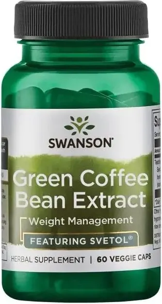 Swanson Green Coffee Bean Extract Екстракт от зърна Зелено кафе 60 капсули