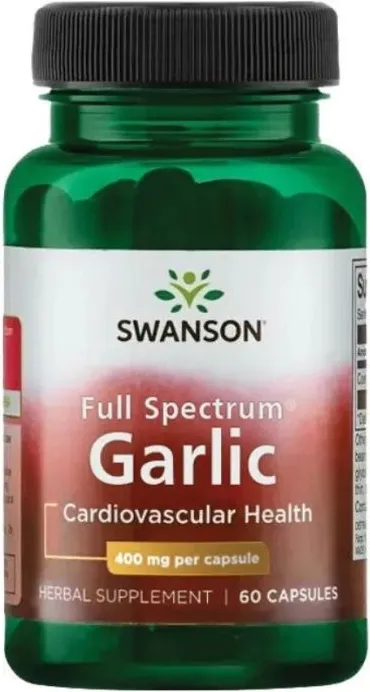 Swanson Garlic Пълен Спектър Чесън за здравето на сърцето х60 капсули