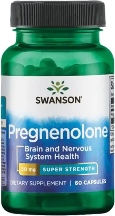 Swanson Pregnenolone Супер Силен Прегненолон за мозъчната функция х60 капсули