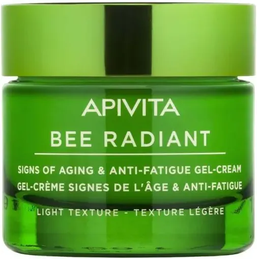 Apivita Bee Radiant Озаряващ гел-крем за лице за всеки тип кожа с лека текстура 50 мл