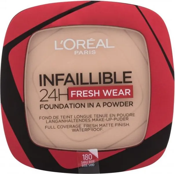 L’Oreal Infallible Fresh Wear Компактна пудра за лице 180 Rose Sand