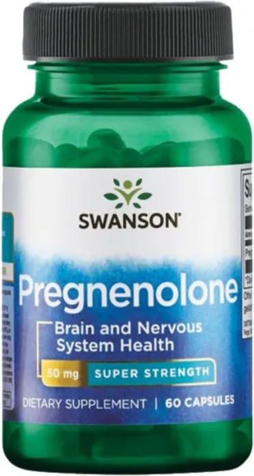 Swanson Pregnenolone Супер Силен Прегненолон за мозъчната функция х60 капсули