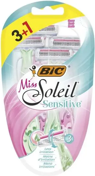 BIC Soleil Sensitive Дамска самобръсначка х 3+1 бр
