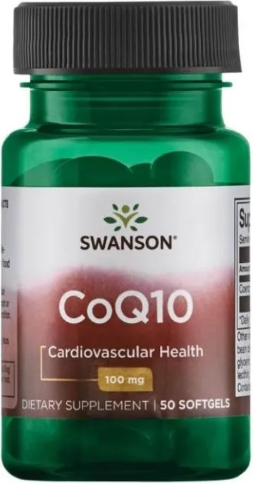 Swanson CoQ10 Коензим CoQ10 100 мг х50 капсули