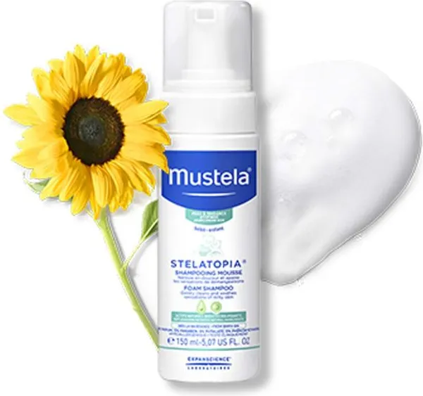 Mustela Stelatopia Шампоан-пяна за атопична кожа 150 мл