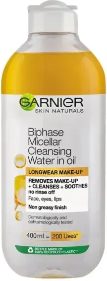 Garnier Skin Naturals Двуфазна мицеларна вода с масла 400 мл
