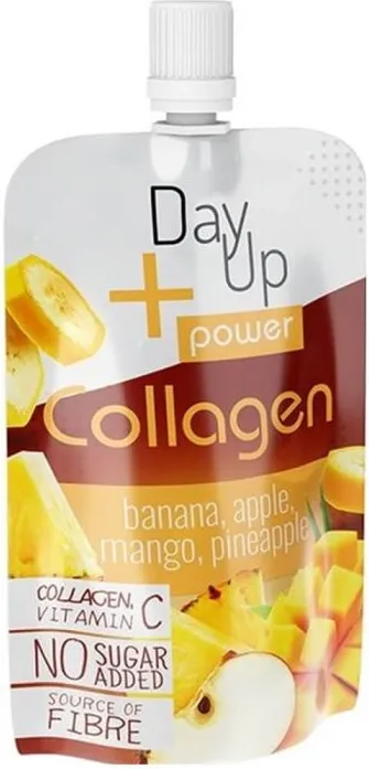 DayUp Power Collagen Плодов пауч с банан, ябълка, манго, ананас и колаген 100 г