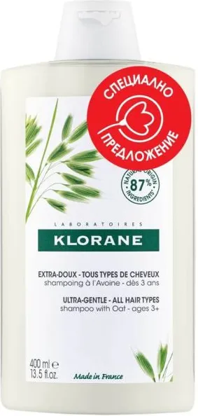 Klorane Шампоан за честа употреба с мляко от овес за всеки тип коса 400 мл