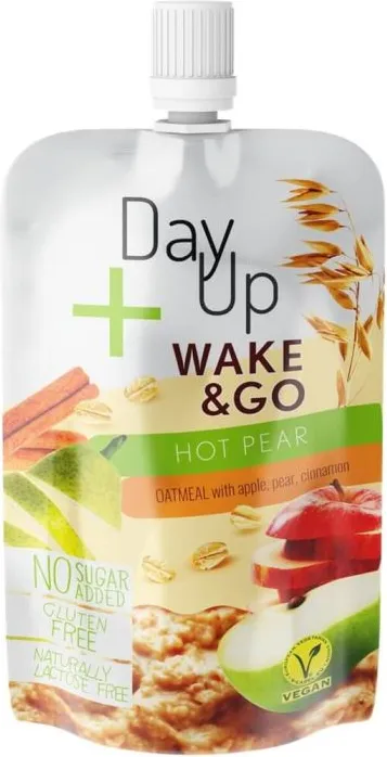 DayUp Wake&Go Hot Pear Пауч овесена закуска ябълка, круша и канела 120 г