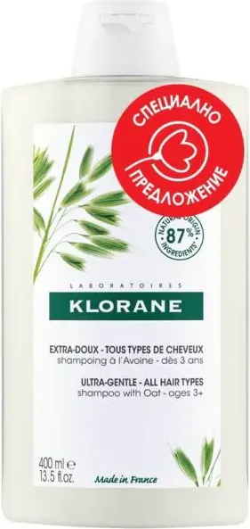Klorane Шампоан за честа употреба с мляко от овес за всеки тип коса 400 мл