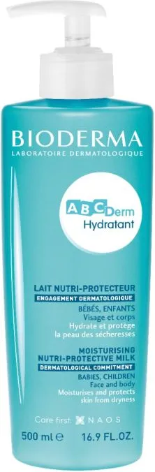 Bioderma ABC Derm Хидратиращо мляко за лице и тяло 500 мл