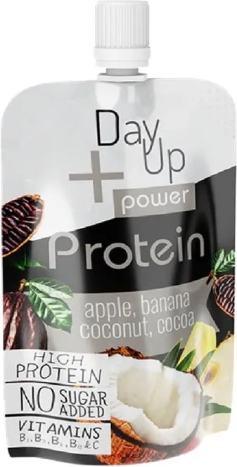 DayUp Power Protein Плодов пауч ябълка, банан, кокос, какао и протеин 100 г