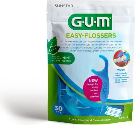 GUM Easy-Flossers Единични почистващи конци за зъби х30 бр