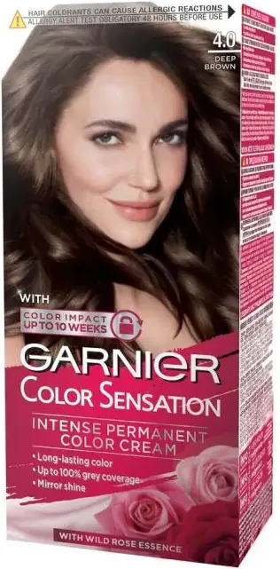 Garnier Color Sensation Трайна боя за коса, 4.0 Deep Brown