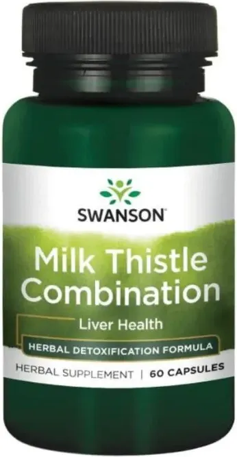 Swanson Milk Thistle Combination Комбинация с Бял Трън за черния дроб х60 капсули